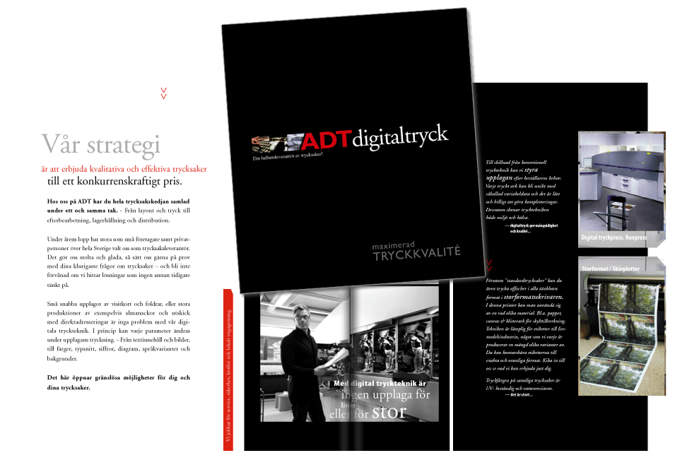 ADT digitaltryck presentationsfolder