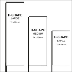 Beachflagga H-shape Rak 